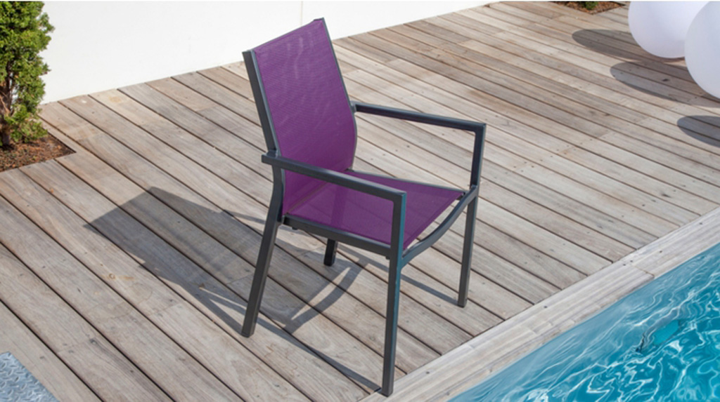 Fauteuil Flore OCEO cassis
