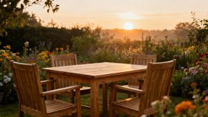 Quelle hauteur de table de jardin choisir pour manger confortablement ?
